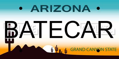 BATECAR Arizona License Plate