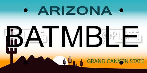 BATMBLE Arizona License Plate