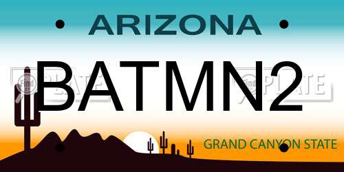 BATMN2 Arizona License Plate