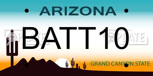 BATT10 Arizona License Plate