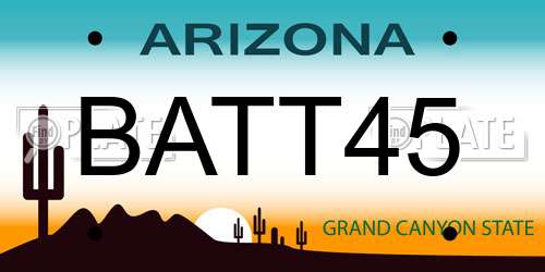 BATT45 Arizona License Plate