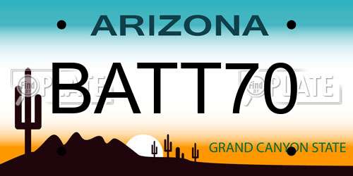 BATT70 Arizona License Plate