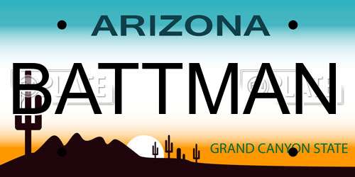 BATTMAN Arizona License Plate
