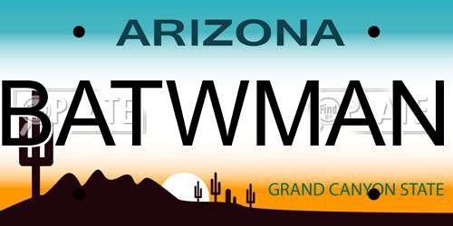 BATWMAN Arizona License Plate