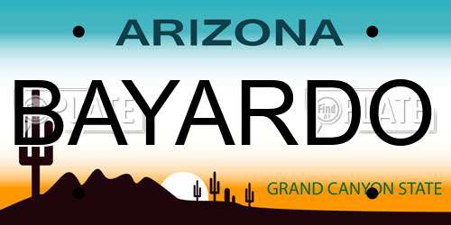 BAYARDO Arizona License Plate