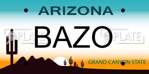 BAZO Arizona License Plate