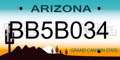 BB5B034 Arizona License Plate