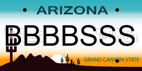 BBBBSSS Arizona License Plate