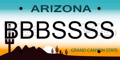 BBBSSSS Arizona License Plate