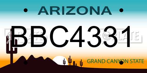 BBC4331 Arizona License Plate