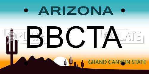 BBCTA Arizona License Plate