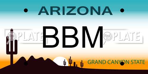 BBM Arizona License Plate