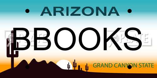 BBOOKS Arizona License Plate