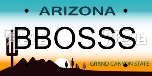 BBOSSS Arizona License Plate