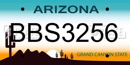 BBS3256 Arizona License Plate
