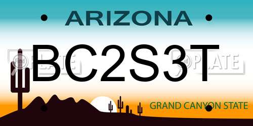 BC2S3T Arizona License Plate