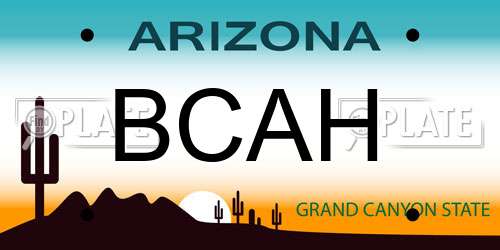 BCAH Arizona License Plate