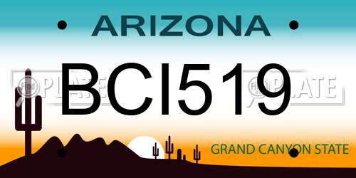 BCI519 Arizona License Plate