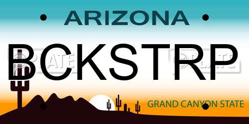 BCKSTRP Arizona License Plate