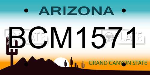 BCM1571 Arizona License Plate