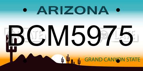 BCM5975 Arizona License Plate