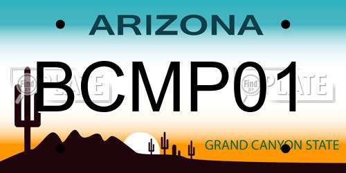 BCMP01 Arizona License Plate