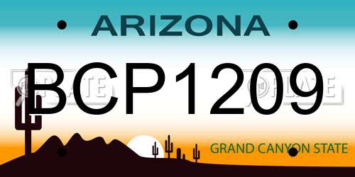 BCP1209 Arizona License Plate