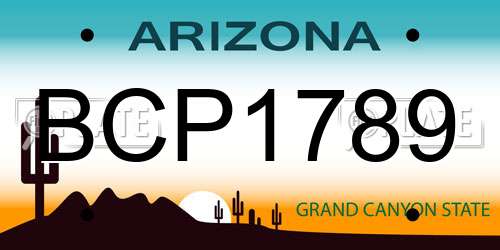 BCP1789 Arizona License Plate