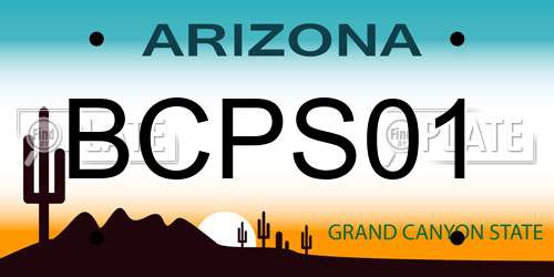 BCPS01 Arizona License Plate