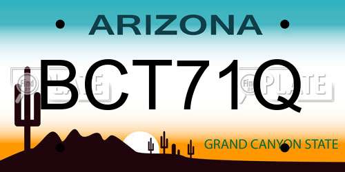 BCT71Q Arizona License Plate