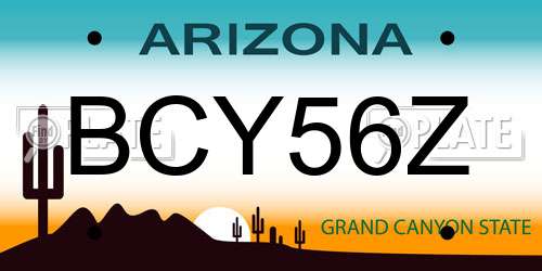 BCY56Z Arizona License Plate