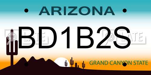 BD1B2S Arizona License Plate