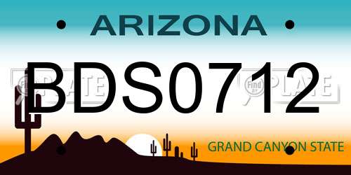 BDS0712 Arizona License Plate