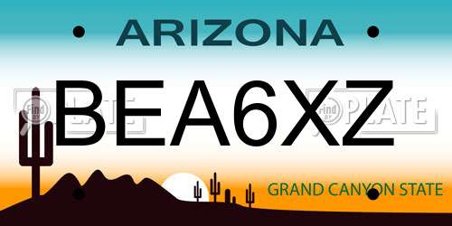 BEA6XZ Arizona License Plate
