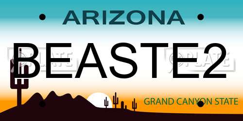 BEASTE2 Arizona License Plate