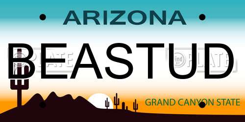 BEASTUD Arizona License Plate