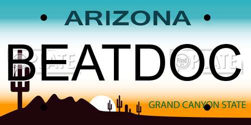 BEATDOC Arizona License Plate