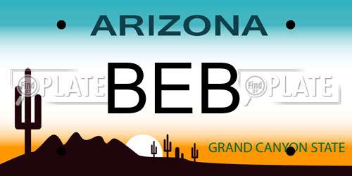 BEB Arizona License Plate