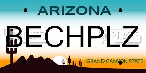 BECHPLZ Arizona License Plate