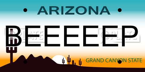 BEEEEEP Arizona License Plate