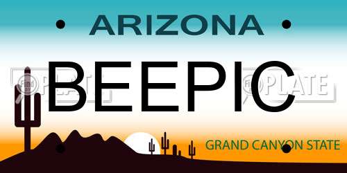BEEPIC Arizona License Plate