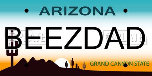 BEEZDAD Arizona License Plate