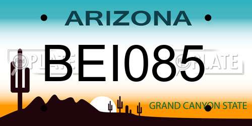 BEI085 Arizona License Plate