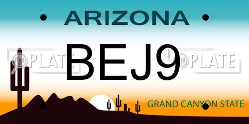 BEJ9 Arizona License Plate
