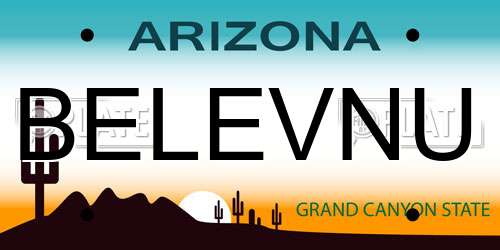 BELEVNU Arizona License Plate