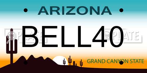 BELL40 Arizona License Plate