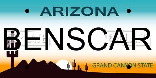 BENSCAR Arizona License Plate
