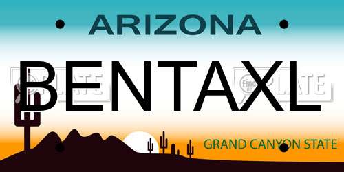 BENTAXL Arizona License Plate