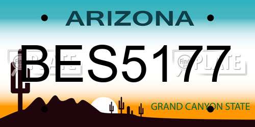BES5177 Arizona License Plate
