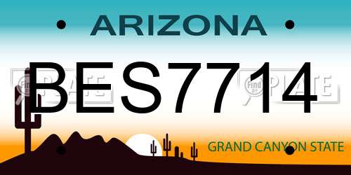 BES7714 Arizona License Plate
